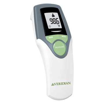 Veridian Healthcare Infrared Thermometer | Forehead Measurements | 1-Second Readout | Hygienic Non-Contact | Whole Family Care |