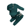 Newborn Baby Girl Boy Fall Clothes 3 6 12 18 24 Months Outfits Long Sleeve Knitted Cotton Romper & Pants Infant Winter Sets (B-G