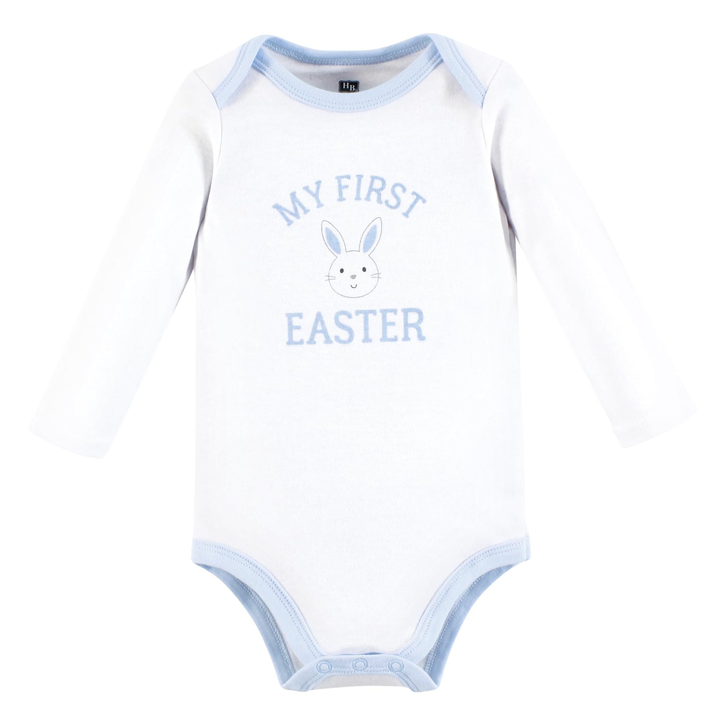 Hudson Baby Infant Boy Cotton Long-Sleeve Bodysuits, Boy First Valentine Easter, 3-6 Months