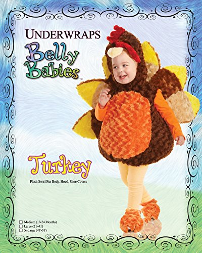 Underwraps Baby'S Turkey Costume, Brown, Large (2T-4T)