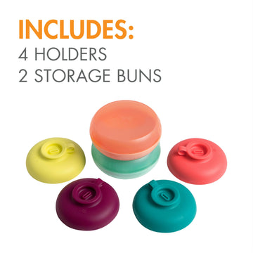 Boon Drizzle Popsicle Holders For Kids - Includes 2 On-The-Go Travel Cases - Catches Drips Before They Drop - Frozen Popsicle An