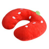 Fdit U-Shaped Pillow Soft Pp Cotton Cute Pattern For Baby Kids Travel Seat Neck Rest(Strawberry)