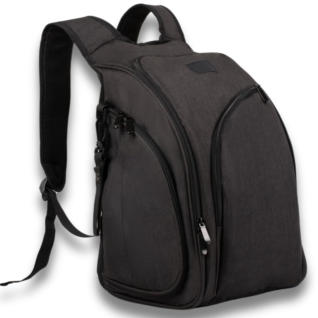 JOHAR Diaper Backpack - Spacious, Waterproof with Changing Pad, Insulated Pockets, Anti-Theft Pocket - Black