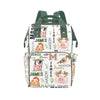 Personalized Diaper Bag Backpack for Women, Custom Name Nursing Mommy Daypack, Diaper Bag for Girls Boys, New Mom Gifts (Animals