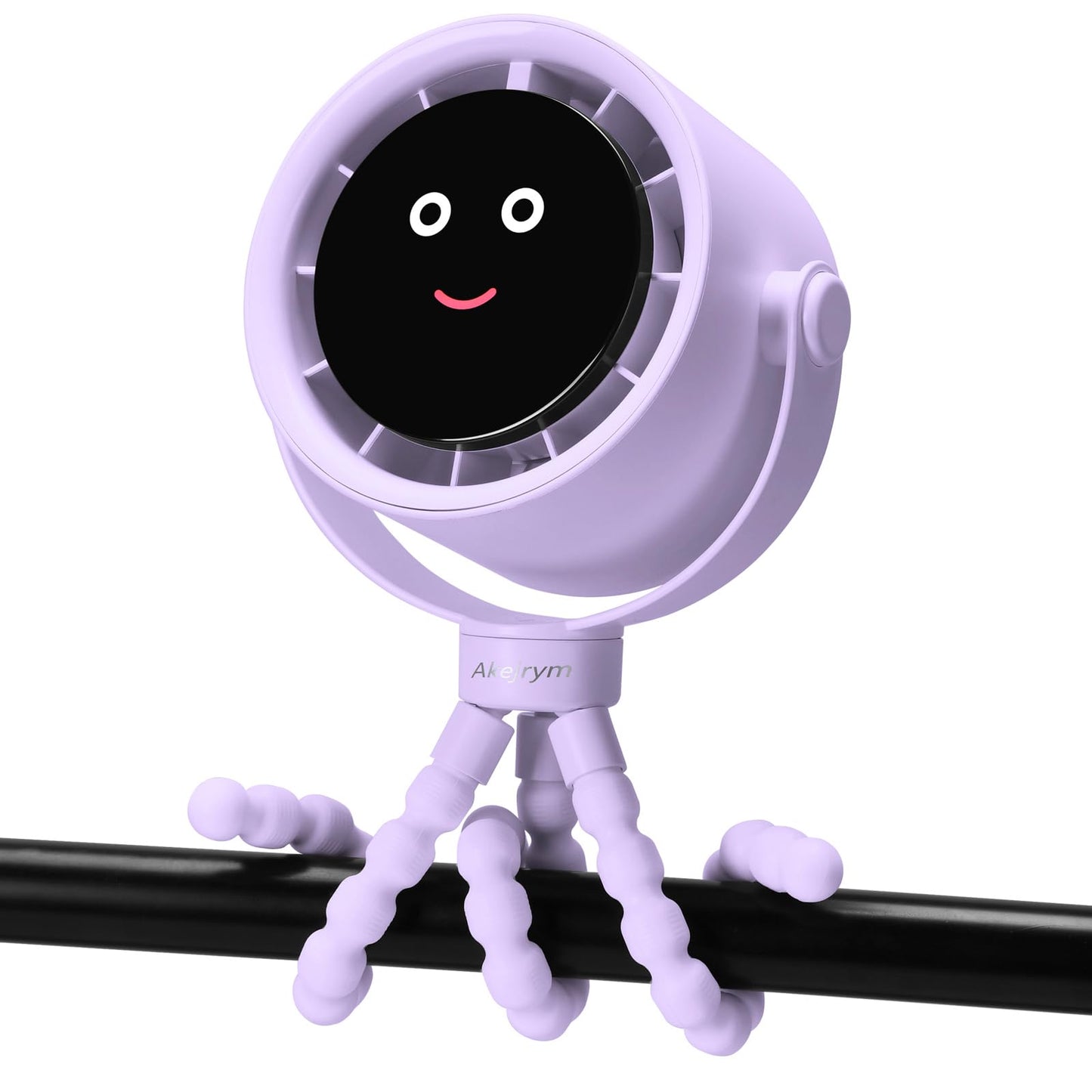 Akejrym Stroller Fan Portable, Personal Fan for Travel, Air Turbo Tech & Digital display, Detachable 5 Speeds Rechargeable 360 R