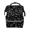 GACTIVITY Black Gray Bats Diaper Bag Travel Backpack Large Capacity Multi-Function Zipper Casual Travel Backpacks for Mom Dad Un