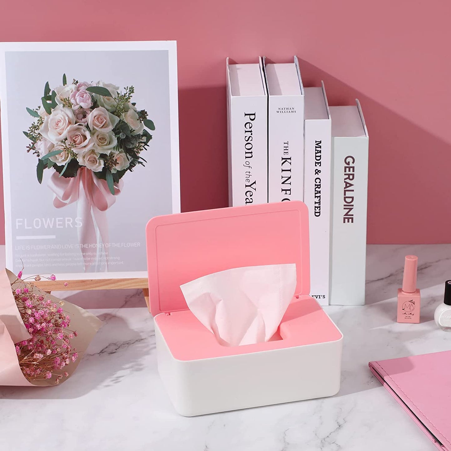 Novwang 3 Pack Baby Wipes Dispenser Wipes Holder With Lids, Keep Wipes Fresh, Refillable Wipes Container With Sealing Design, Ba