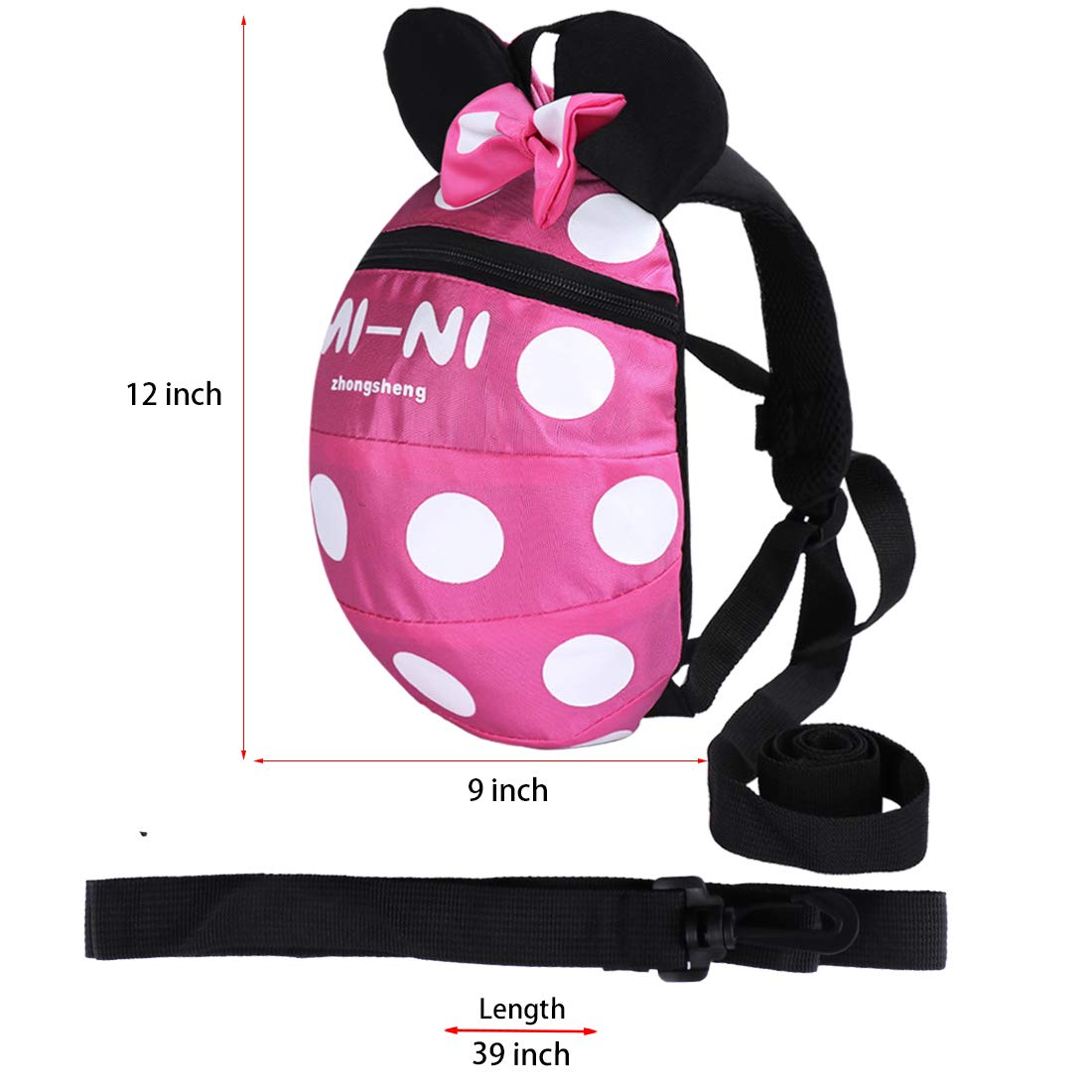 Baby Toddler Leash Baby Leash Backpack Little Kid Boys Girls Anti-Lost Travel Bag Harness Reins Cute Cartoon Backpacks With Safe