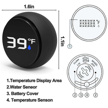 Palksky Ice Bath Thermometer, Waterproof Floating Water Thermometer For Ice Bath, Pool Thermometer, Cold Plunge Ice Bath Thermom