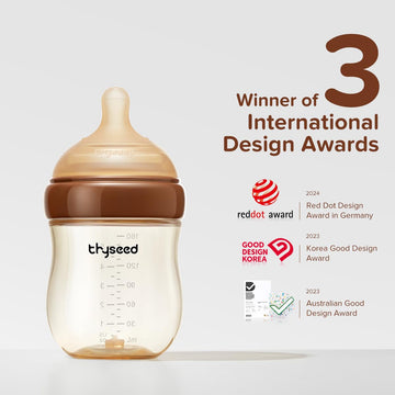 Thyseed Ppsu Natural Anti-Colic Baby Bottles That Mimic Breastfeeding Newborn Breast Like Nursing Bottle For Breastfed Babies Wh