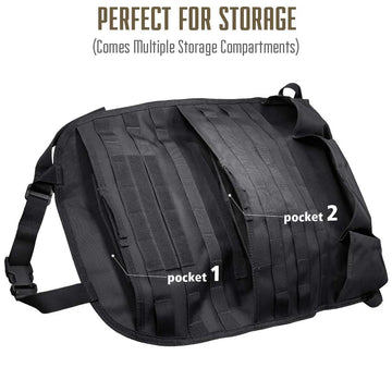 Wynex Tactical Car Seat Back Organizer, Molle Panel Back Seat Protector, Universal Vehicle Seat Cover For Molle Pouches And Trav