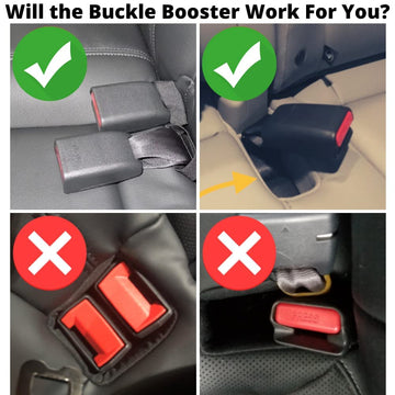 2-Pack Seat Belt Buckle Booster (Bpa Free) - Raises Your Non-Recessed Seat Belt For Easy Access - Stop Fishing For Buried Seat B