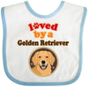 Inktastic Golden Retriever Dog Lover Baby Bib White And Blue 391Af