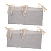 JOINPAYA 2pcs Crib Hanging Bag Cart Organizer Stroller Bag for Diapers Toys Bedside Caddy Cotton Nursery Accessory