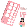 Nursi Luna Nipple Ruler for Flange Sizing, Nipple Measurement Tool for Flanges, Silicone and Soft Nipple Flange Measure Tool, Br
