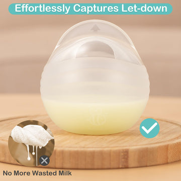 Bumblebee Wearable Milk Collector | Hands-Free, Kick-Proof, Portable Silicone Milk Saver For Breastfeeding Moms | Discreet, Comf