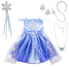 Dressy Daisy Toddler Girl Snow Queen Dress up Costume Birthday Party Dress Outfit with Accessories Blue 267
