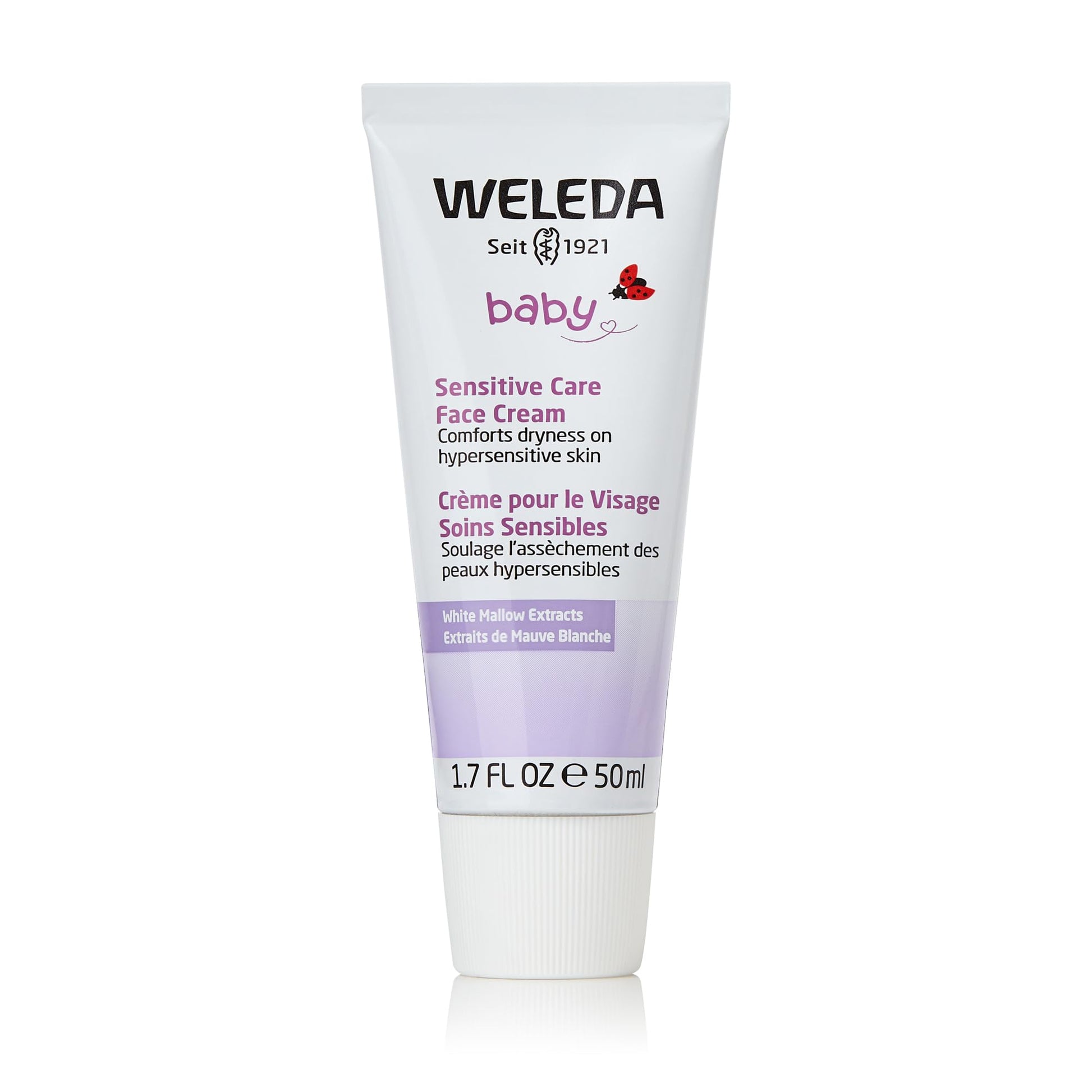 Weleda Baby Sensitive Care Face Cream, 1.7 Fluid Ounce, Plant Rich Moisturizer With White Mallow, Pansy And Sweet Almond Oil