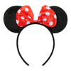 Chuangqi 1Pcs Mouse Ears Headband Polka Dots Bow For Birthday Party, Party Favors (Xc38)