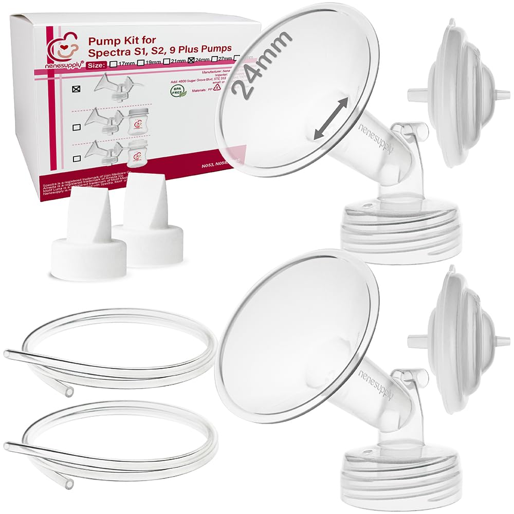 Nenesupply 24Mm Flange Pump Parts Compatible W Spectra S2 S1 Breast Pumps Replacement Kit For Spectra Pump Parts S2 Parts S2 Acc