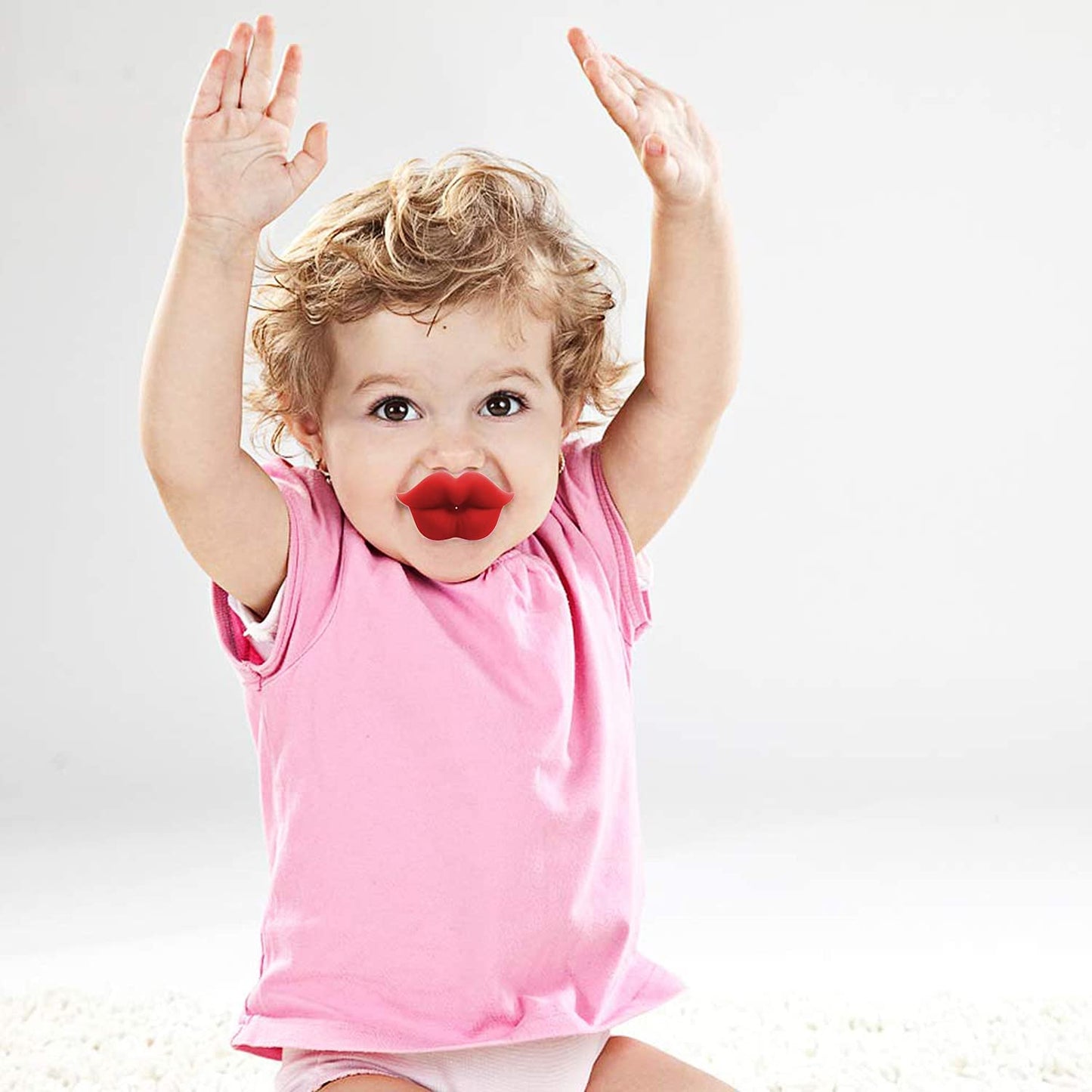 Funny Baby Pacifiers, Lips Pacifiers 0-18 Months For Babies,Lips Binky,Gift For Newborns,Infants,Toddlers,Baby Girl,Bpa Free(3 P