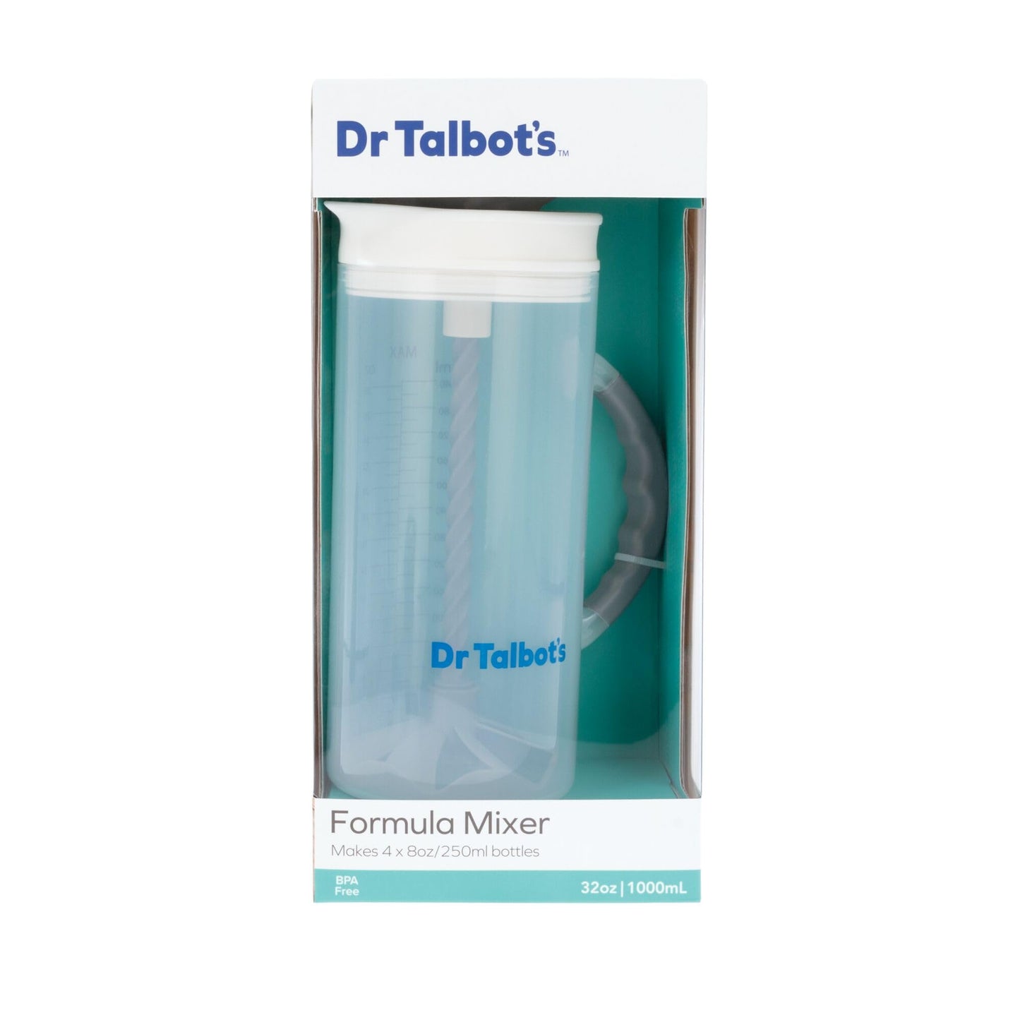 Dr. Talbot'S Formula Mixer - 32Oz Capacity, Clump-Free Mixing, Expiration Dial, Dishwasher Safe - Perfect For Easy, Spill-Free B