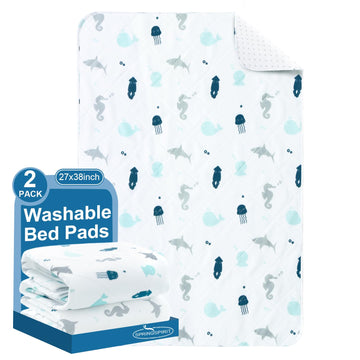 Incontinence Bed Pads 2 Pack, Bed Pads Washable Waterproof, Pee Pads For Kids, Adults, Elderly, And Pets, Bed Wetting Pads For T