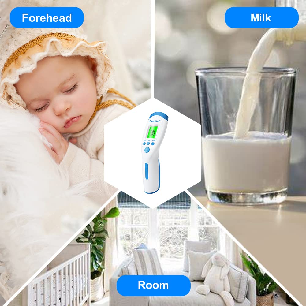 Berrcom Non Contact Infrared Thermometer Digital Forehead Thermometer With Fever Alert And Lcd Display 3 In 1 Contactless Thermo