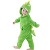 Lolanta Boys' Girls' Costume Flannel Jumpsuit Dinosaur Soft One Piece Animal Kids Halloween Birthday Gift (Dark Green, 6-7 Years