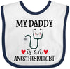 Inktastic Anesthesiologist Daddy Baby Gift Baby Bib White And Navy 2D88C