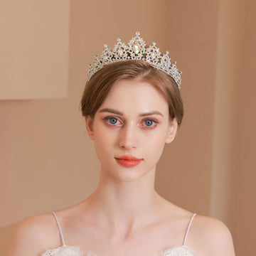 Kamirola - Queen Crown And Tiaras Princess Crown For Women Crystal Headbands For Bridal, Princess For Wedding And Party (Silver