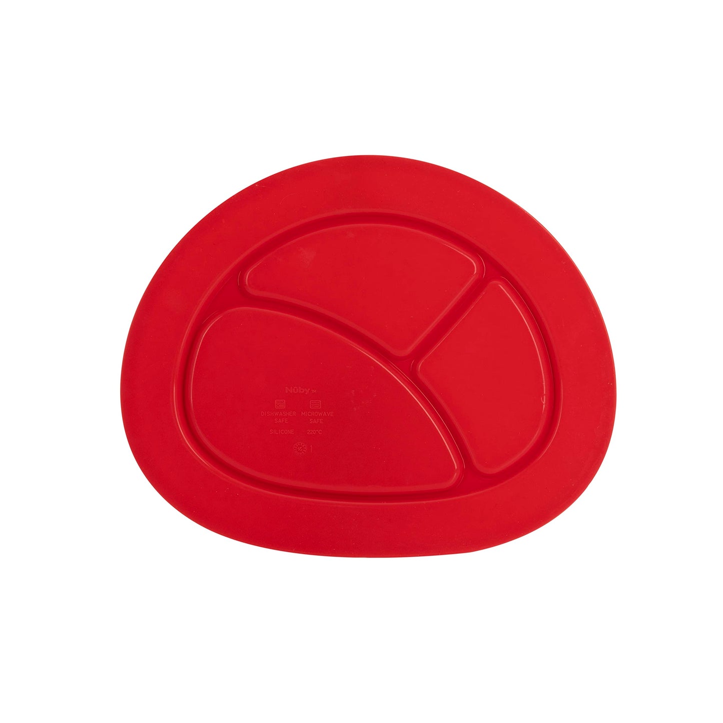 Nuby Silicone Sure Grip Miracle Mat, Fits Most High Chairs, 6 M+, Red