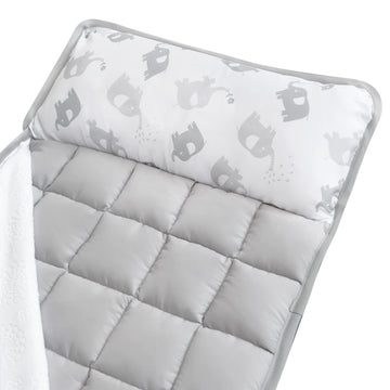 Moonsea Nap Mat For Toddlers Elephant With Removable Pillow And Fleece Minky Blanket, Lightweight Perfect For Kids Preschool, Da