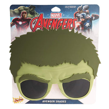 Sun-Staches Avengers Official Hulk Sunglasses Uv400 Marvel Costume Accessory Mask One Size Fits Most