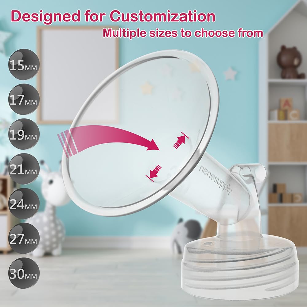 Nenesupply 2Pc 17Mm Flanges Compatible With Spectra S1 Spectra S2 Synergy Gold Breastpumps Replacement To Spectra Pump Parts And