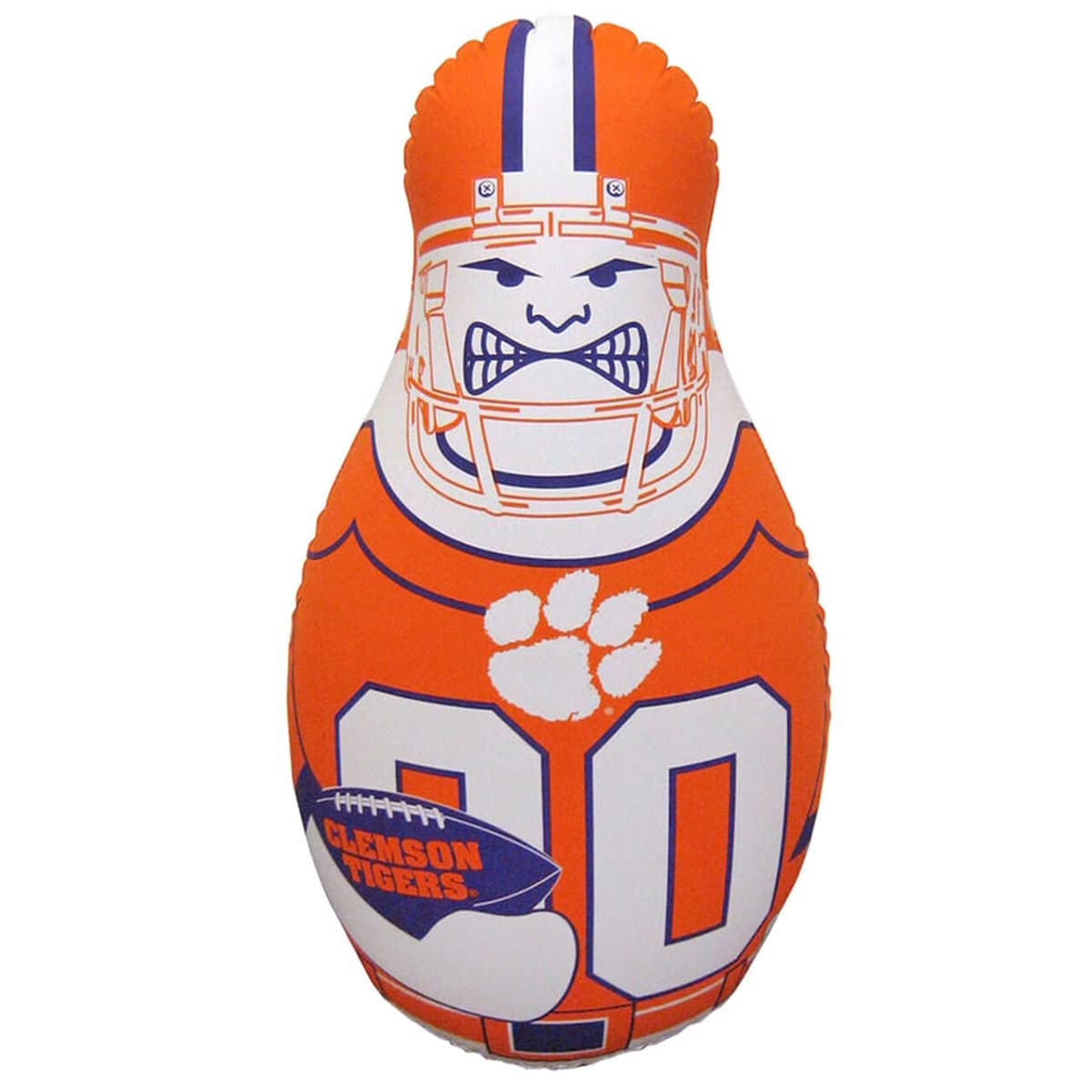 Fremont Die NCAA Clemson Tigers Bop Bag Inflatable Tackle Buddy Punching Bag, Standard: 40 Tall, Team Colors