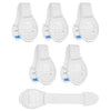 Kitschkitsch Baby Safety Plastic Drawer Locks White Pack Of 6 (Gen 3) Tariff Pack
