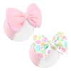 Yanjie Easter Headband Bow Pink Egg Carrots Printed Nylon Hairbands Bunny Headband Easter Hairbands Hair Accessories Gifts For T