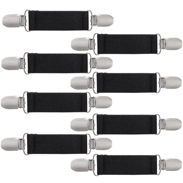 Zkptops 4 Pairs Winter Mitten Clips Elastic Stainless Steel Gloves Clips For Toddler Kids Baby Adults Mitten Clips Clothing Dres