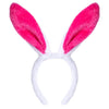 Cute Soft Touch Bunny Ears Headband Christmas Rabbit Ears Headband Gift For Children Kids Girls (Rose Red)