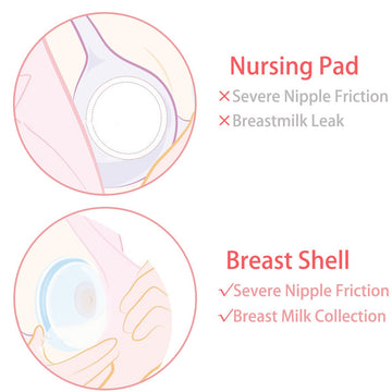Yiyee Breast Shells Milk Saver For Breastfeeding, 4 Pack Bpa Free Breast Shield Nursing Cups Protect Sore Nipples Breast Milk Co