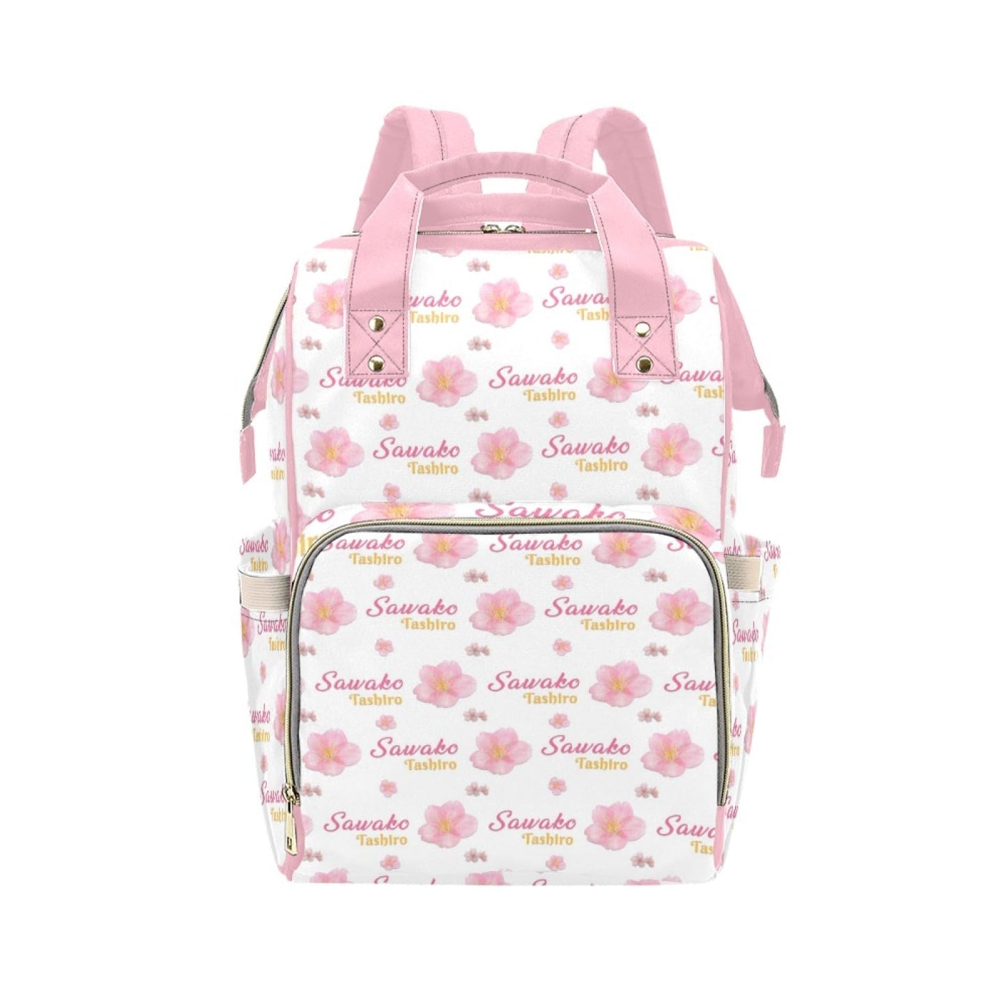 Personalized Baby Diaper Bag Backpack for Women, Custom Name Nursing Mommy Daypack, Diaper Bag for Girls Boys, New Mom Gifts (Fo