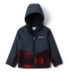 Columbia Youth Steens Mountain II Overlay Fleece Hoodie, Sail Red Omblur Tonal/Black, 4T