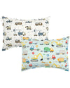 ALVABABY Toddler Pillowcases 2 Pack Organic Cotton Fit 13x 18 or 12x16 Kids Pillow Cover Envelope for Girl Boy Travel(Pillowcase