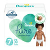 Pampers Baby Diapers - Pure Protection - Size 7, 36 Count, For Up To 100% Leakproof, Premium Plant-Based Skin Protection