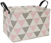 Huayee Rectangular Storage Bin Shelf Basket Canvas Fabric Toy Box,Waterproof Coating Nursery Hamper With Handles,Gift Basket For
