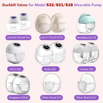 10Pcs Duckbill Valves Compatible With Eufy S1 Pro S1 E10, Lansinoh Discreet Duo, Ncvi Nicegreen Nuliie Zooawa S32 Breast Pump Pa