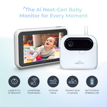 Tiny Traveler Ai Smart Wireless Baby Car Monitor With Travel Kit & Power Bank - Ai-Powered Safety Alerts Detection, Virtual Fenc