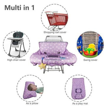 Shopping Cart Cover For Baby Boy Girl, Multi-In-1 Cart Covers For Babies, Infant High Chair Cover, Machine Washable, Soft Padded