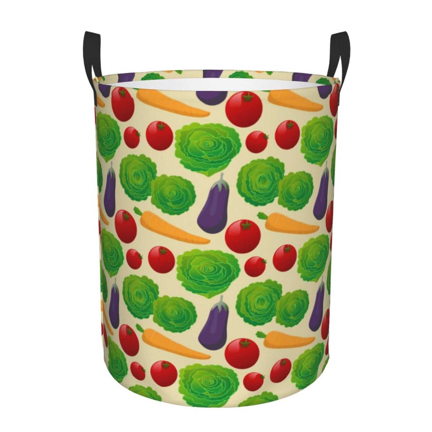 Pevtufa Vegetable Foldable Laundry Basket Organizer,Fabric Clothes Toy Storage Basket Nursery Hamper Storage Bin For Household B